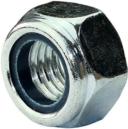 AERZETIX - C45766 - Packung mit 10 - Sechskantmuttern - Selbstsichernde Muttern mit Nylonbuchse - Metall/Einzel/Montageteil - Metrisches Innengewinde M18 - aus verzinktem Stahl