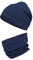 TupTam Unisex Kinder Beanie Mütze Schlauchschal Set, Farbe: Dunkelblau, Größe: 52-54