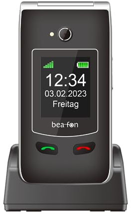 beafon, SL645plus, Silverline, Seniorenhandy mit SOS Notruftaste, Klapphandy, Großtastentelefon, Gesprächsannahme&Beenden Taste auf der Vorderseite, Schutzklasse IP54, XXL Farbinnen- Außendisplay