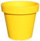 Rammento 47.5cm ⌀ Large Plant Pot Indoor/Outdoor, Yellow | 43cm Tall Plastic Garden Pot for Plants | UV-Resistant Planter for Home & Garden | Contemporary House Plant Pot with Drainage Holes