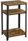 Yaheetech Table d'Appoint Idustrielle, Bout de canapé en Bois Vintage, Table de Chevet avec 3 Étagères de Rangement pour Salon Chambre Bureau Cuisine Brun Rustique 40 x 30 x 74,5 cm