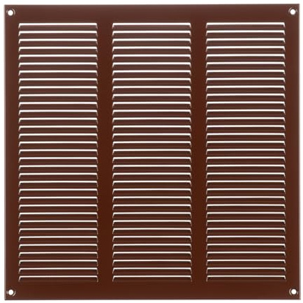 Marron 300x300 mm Rejilla de Ventilacion con Mosquitera, Metalica