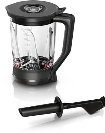 Bosch - Jarra de cristal, Accesorio para robot de cocina, Negro, MUZ9MX2