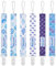 Smlpuame Baby Schnullerkette Junge,6 Stück BPA-Frei Schnullerband Stoff Junge,Schnuller Kette Nuckelkette Passen Die Meisten Schnuller und Beißspielzeug,Dummy Clips für Baby Geburt Geschenk(Meer)