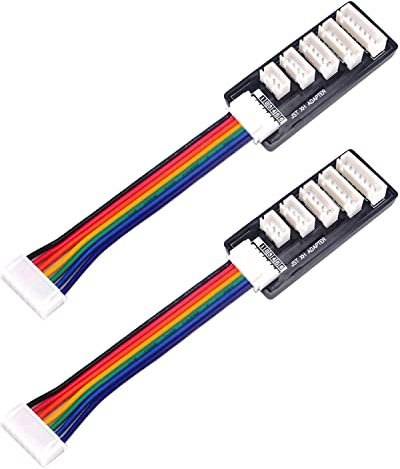 GTIWUNG Carte Adaptateur 2S-6S pour Chargeur d'équilibre JST-XH pour Charge de Batterie Lipo RC, Carte d'Extension de Charge pour Carte de Charge LiPo 2S-6S