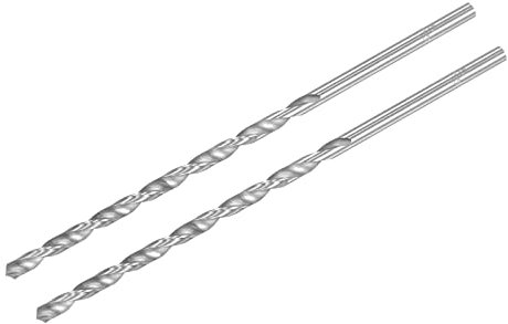 sourcing map HSS (Alta Velocidad Acero) Extra Largo Helicoidales broc*s, 5mm broc* Diámetro 160mm Largo 2uds
