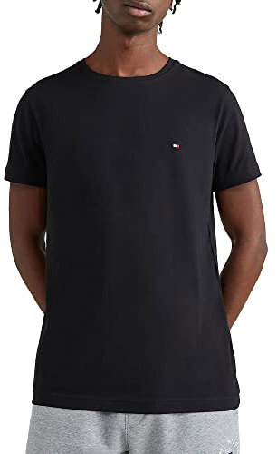 Tommy Hilfiger Men's Core Stretch Slim C-Neck Tee Mw0mw27539 S/S T-Shirts, Black (Black), XXL