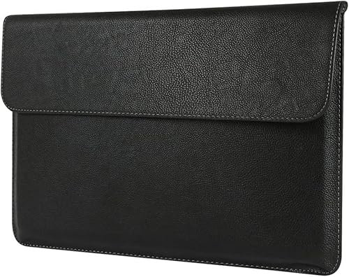 MEGOO Custodia Sleeve per Surface Pro 11/10/9/8/X 13 pollici, custodia protettiva in pelle sottile e leggera compatibile con Microsoft Surface Pro 11/Pro 10/Pro 9/Pro 8/Pro X - Nero