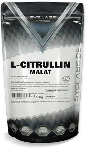 L-Citrullin Malat 2:1 500g, optimale Löslichkeit - vegan und ohne Zusätze | Aminosäure Citrullin