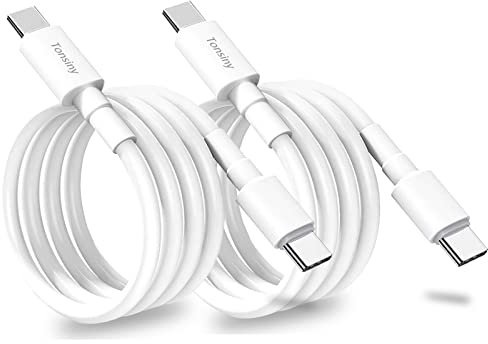 Cavo da USB C a USB C[2Pack,1M+2M],cavo da type c a type c per Samsung s23/S22/21 e Google Pixel 6a, cavo di ricarica rapida di type c Compatibile con il cavo di ricarica macbook pro per iPad Air/pro