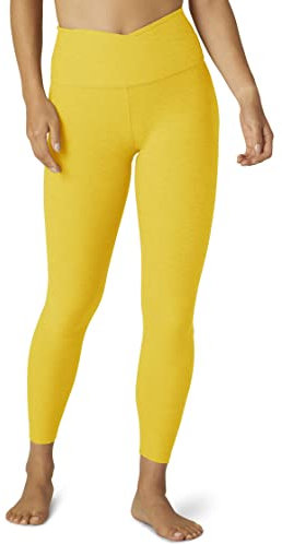 Beyond Yoga Damen Spacedye at Your Leisure High Waisted Midi Leggings, Yellow Flower Heather, Groß