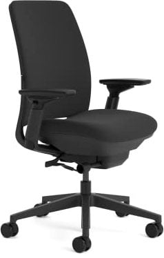 Steelcase Amia Ergonomic Office Chair with LiveLumbar Back Support And 4D Armrest Black