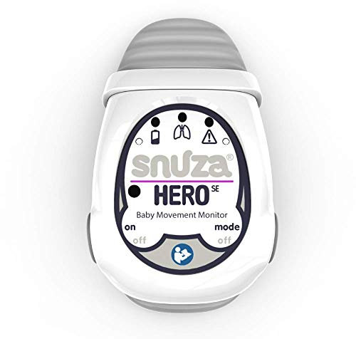 Snuza Monitor de bebé Héroe: alerta cuando no se detecta movimiento, alerta de vibración suave, se fija al pañal, sin WiFi/Bluetooth, material de grado médico. Sueño más seguro para los bebés, mejor