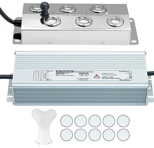BREUAILY Generadores de Niebla 6 Cabezas 4.2L/H Nebulizador Ultrasónico Fabricante de Niebla con Alimentación de 250W para Jardinería Pond Paisaje de Invernadero