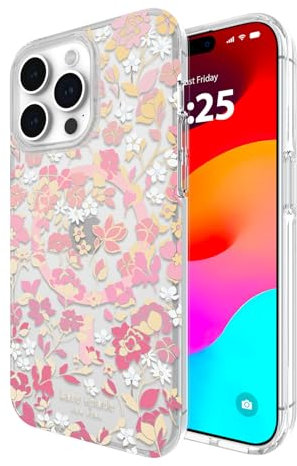 kate spade new york iPhone 15 Pro Max Tasche, kompatibel mit MagSafe - Blumenbeet Pink Ombre
