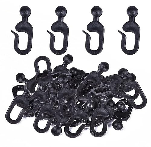 36 Pack Plastic Hooks for Mosquito Netting and Gazebo Curtains