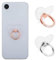 WLLHYF Lot de 2 anneaux de support transparents pour téléphone portable, rotation à 360 degrés, pour la plupart des smartphones, tablettes