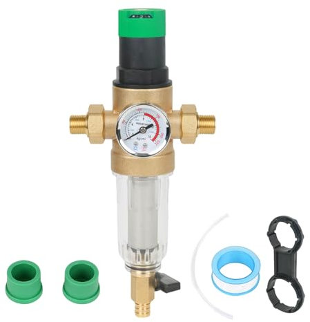 AYYDS Filtro acqua riutilizzabile, prefiltro acqua da 1 pollice, filtro per sedimenti, filtro fine lavabile (tipo C – 1/2), GUOLQ-23620
