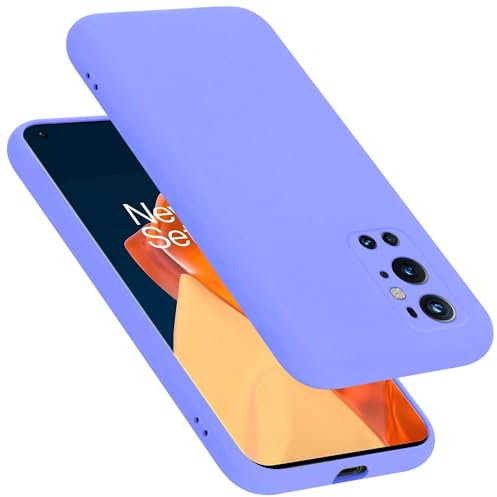 Cadorabo Hülle kompatibel mit OnePlus 9 PRO Hülle Silikon Handyhülle für 9 PRO Case aus flüssigem Silikon- Kratzfeste und stoßfeste dünne TPU Schutzhülle - Liquid HELL LILA