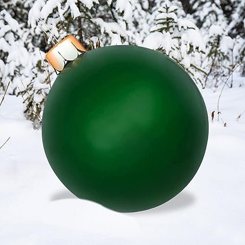 Junerain Aufblasbare Weihnachtskugel mit LED-Licht, 30/45/65/75 cm, riesige leuchtende Weihnachtskugel mit Fernbedienung, aufblasbare PVC-Weihnachtskugeln, große hängende for Weihnachtsbaum