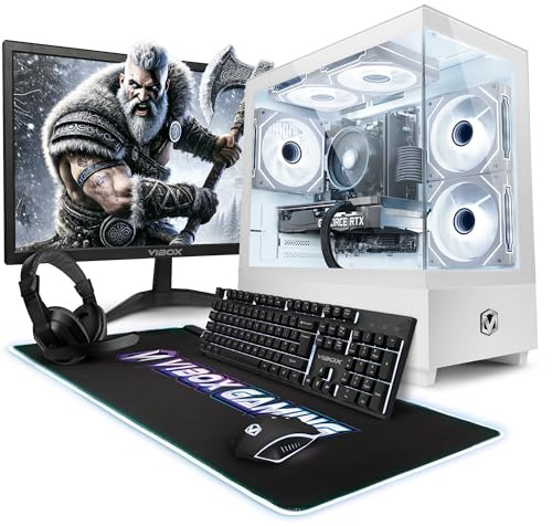VIBOX V-174 PC Gamer Complet • 23 Écran • AMD Ryzen 5 5500 6 cœurs • Nvidia RTX 5060 8 Go • 16 Go RAM • 1 to SSD • Windows 11 • WiFi 6 + Bluetooth 5.4