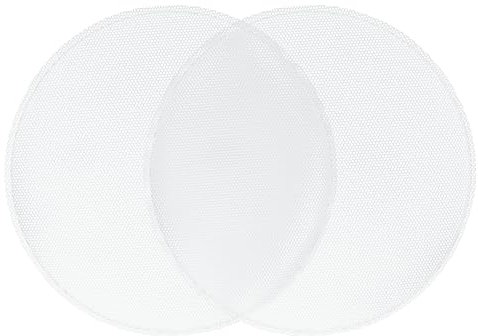 X AUTOHAUX Universal 7 Inch Speaker Grills Mesh for Audio Subwoofer 183x193x11mm Grille without Frame White - Pack of 2