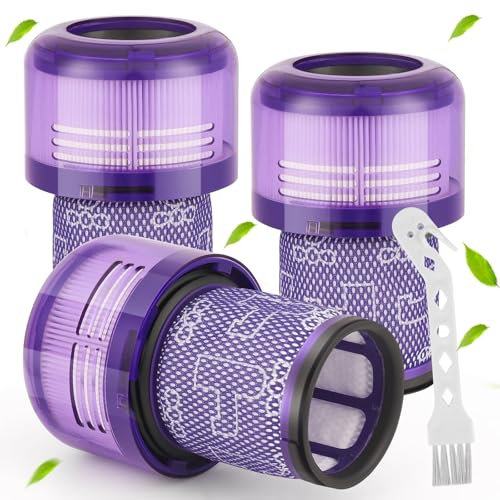 Euakee 3 Pezzo Filtro V12, Filtro di Ricambio per V12 Detect Absolute Extra/Total Clean/Fluffy Staubsauger, Replacement Part #971517-01