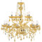 Riess Ambiente Design Kronleuchter Crystal 80cm Gold 15-armig Lüster Kristall-Lampe Pendelleuchte Hängeleuchte Esszimmerlampe Esstischlampe Foyerleuchte