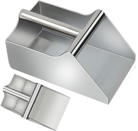 Cuchara de acero inoxidable para alimentos, para mover alimentos, de acero inoxidable 304, pala comercial para granos de café, harina de caramelo, palomitas de maíz, pequeñas cucharas de cocina para