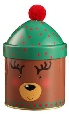 Weihnachts-Süßigkeitsglas – Niedlicher Staubdichter Metall-Snackbehälter Mit Deckel | Keksdose, Weihnachtsdekoration, Tragbar, Auslaufsicher, Für Esszimmer, Küchen, Tische, S