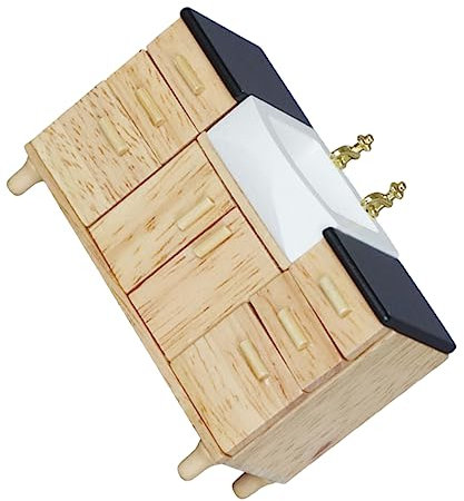 Abaodam Évier d'ornement lavabo Portable Toys Home Decor meubke de Salle de Bain meubke Salle de Bain Mini Jouets de Toilette Mini-Meubles Jouets de Toilette Miniatures Bois
