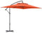 Outsunny 3x2m Cantilever Parasol with Cross Base, Banana Parasol with Crank Handle and 6 Ribs, Rectangular Hanging Patio Umbrella for Outdoor Pool, Garden, Balcony, Orange