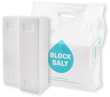 24 Salt Blocks for Water Softeners | Original Pure Grade A Food Quality Salt | 12 Bags, Securely Boxed | Each Bag Contains 2 Blocks | Efficient Softening Solution - Each block 4kgs