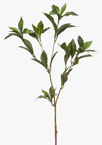 artplants.de Kunst Zweig Lorbeer ITRELK, grün, 90cm - Deko Lorbeerzweig