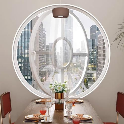 Moderna Commerciale Vetro temperato Decorativo Finestra, 360° Rotazione Hotel Finestra Con maniglia, Rotondo Casa illuminazione Finestra, Metallo Ventilazione Rotonda Finestra.