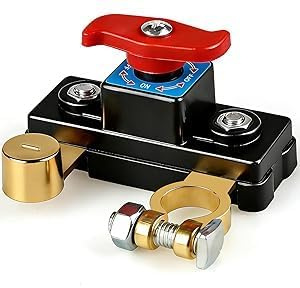Car Battery Isolator Switch 12v-24V Pure Copper Car Battery Head Switch