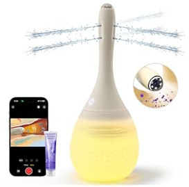 Elektrischer Analdusche für Analverkehr Klistier Einlaufgerät Darmreinigung mit Kamera und App Steuerung - 420ML Silikon Analdusche für Mann Frau mit 6 Sprühlöchern und drei Analspülung Sex