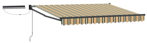 vidaXL Elektrische ausziehbare Markise 3,5 x 2,5 m, Moderne elektrische Markise, Schatten für draußen, Aluminium-Pavilion, ausziehbarer Schutz, Gartenrücksitz, umweltfreundlich