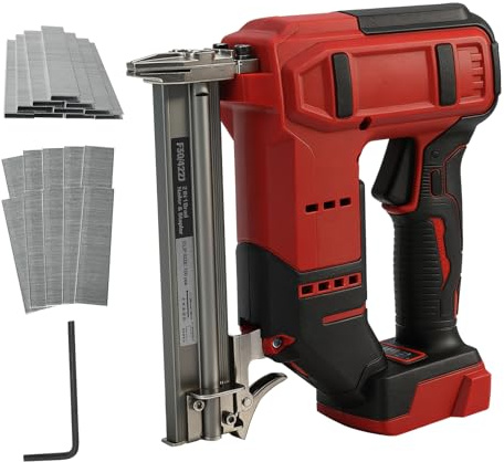 Kabelloser Brad Nagler für Milwaukee M18 18V Akku, 2-in-1 Akku-Nagelpistole, Heftpistole mit 1000 Nägeln und 1000 Klammern, 18GA Bürstenlose Nagelpistole für Heimwerker & Holzbearbeitung