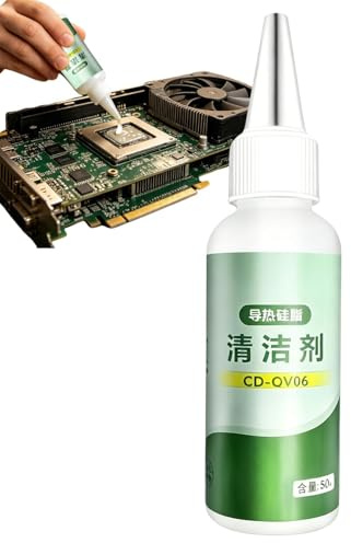 Thermal Paste Remover Cleaner - CPU GPU Silicone Grease, Cleaning Solution 50ml Fast Dissolving Formula for Electronics Maintenance Safe Non Corrosive Thermal Compound Cleaner for Laptop Console
