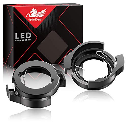 WinPower H7 LED Birne Basis Clips Adapter Halter Haltefedern Unterstützung Steckdose Zubehör Lampensockel Kompatibel mit Passat b6 Kuga2 Jetta5 Magotan Eos Vento Romeo Megane 4 Rifter usw., 2 Stücke