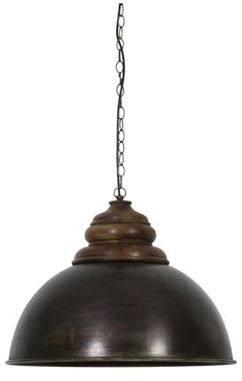 Light & Living Hängeleuchte Leia - Schwarz - Ø52cm - Rund - Metall - Hängelampe & Pendellampe - Lampe Wohnzimmer & Schlafzimmer - Pendelleuchte Esstisch