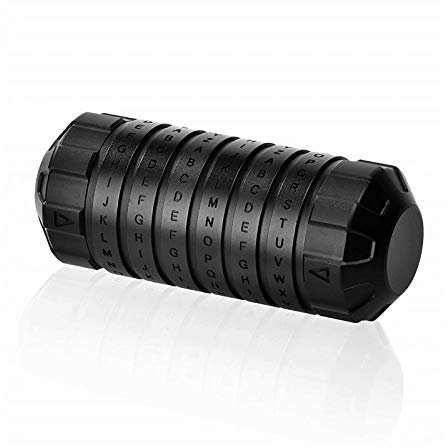 LINCMAN Da Vinci Code Mini Cryptex for Christmas Valentine's Day Most Interesting Birthday Gifts for Boyfriend and Girlfriend Brain Teaser Lock Puzzles Processing Delicate Creative Gifts(Black)