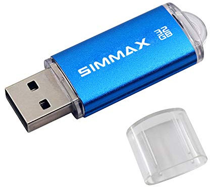 SIMMAX USB Sticks 32GB USB-Flash-Laufwerk High Speed USB 2.0 Speicherstick (32GB Blau)