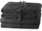 AmeliaHome Handtuch Set Grau 4 Handtücher 50x100 cm und 2 Duschtücher 70x140 cm 100% Baumwolle Qualität Saugfähig Graphit Anthrazit Amari