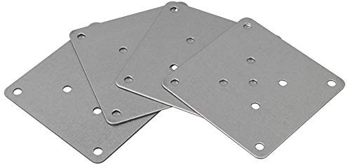 BQLZR 8 x 8 x 0,12 cm Möbelbeinmontageplatte mit 5-M5 Löchern, feste Montageplatte