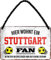 schilderkreis24 - Blechschilder HIER WOHNT EIN Stuttgart Fan Hängeschild für Fußball Begeisterte Deko Artikel Schild Geschenkidee 18x12 cm