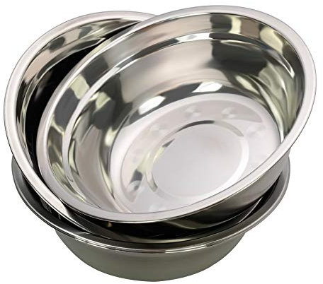 Dehouse Lot de 4 bols de service de cuisine, bol à mélanger en métal en acier inoxydable