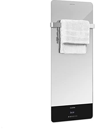 Klarstein Smart Chauffage Infrarouge, 850W Radiateur Electrique, Contrôle via APP Mobile WiFi, Détection de Fenêtre Ouverte, IP24, Chauffage Mural Salle de Bain, Thermostat, Econome, Sans CO2