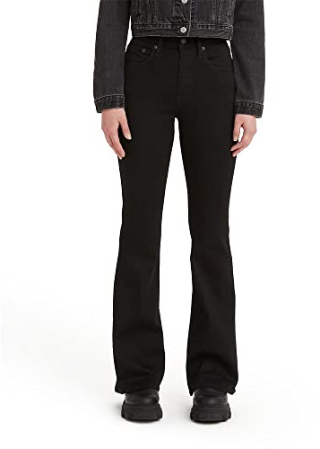 Levi's Women's 726 High Rise Flare Jeans, (New) Soft Black, 28 Regular